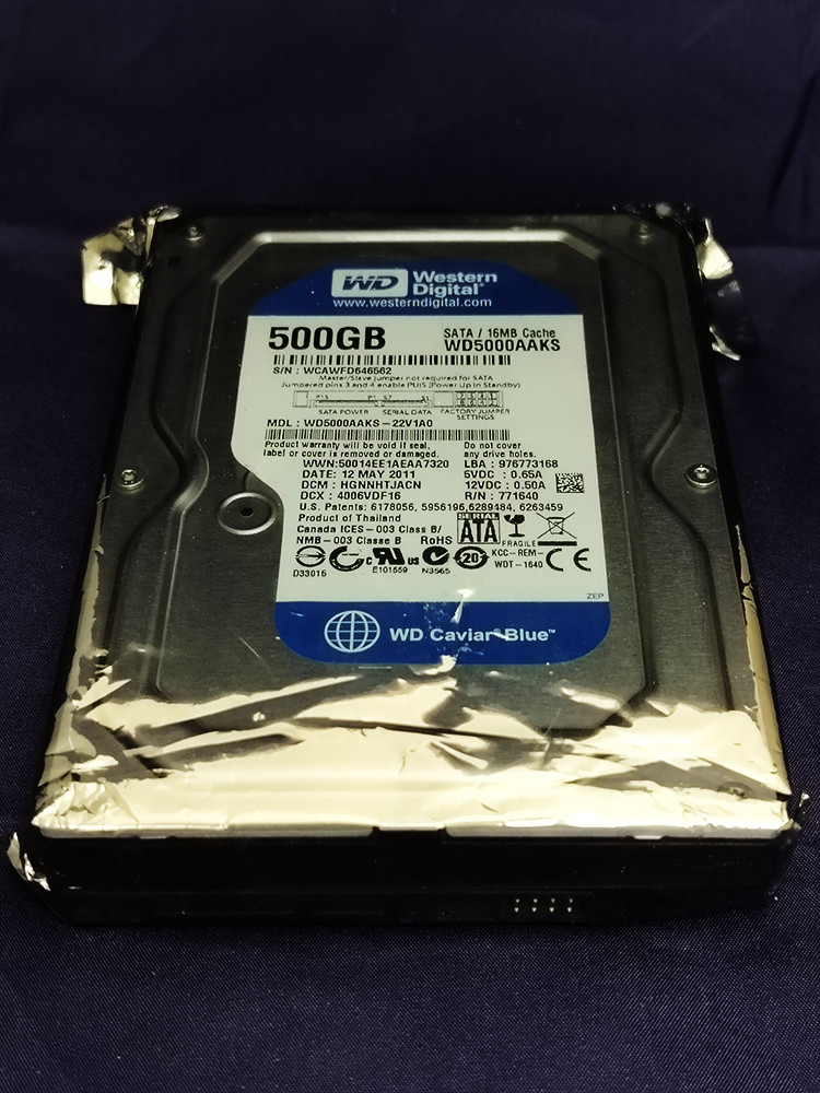 Жесткий диск Western Digital WD5000AAKS, 500 ГБ
