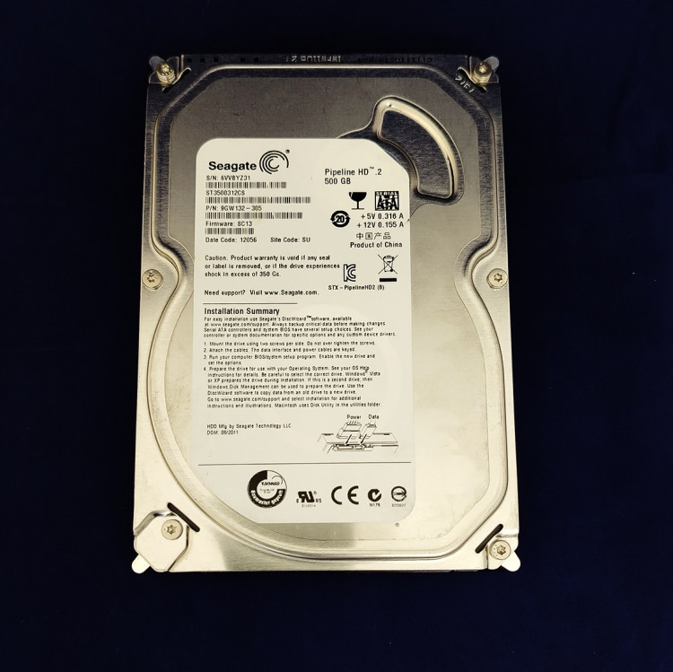 Жесткий диск Seagate ST3500312CS, 500 Гб, 8 МБ, 5900 об/мин.
