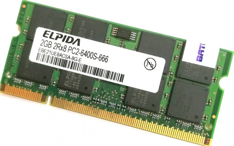 Elpida 2 ГБ DDR2 800 МГц SODIMM CL6 EBE21UE8ACUA-8G-E