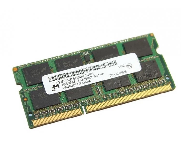 Оперативная память DDR3 4Gb 1333 Mhz Micron MT16KTF51264HZ-1G4M1 So-Dimm PC3-10600