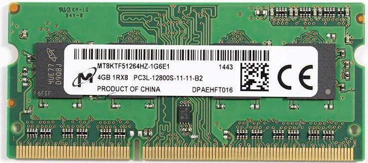 Micron 4 ГБ DDR3L 1600 МГц SODIMM CL11 MT8KTF51264HZ-1G6