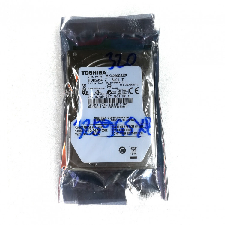 Жесткий диск 2,5" Toshiba MK3259GSXP, 320 ГБ, 8 Мб, 5400 об/мин