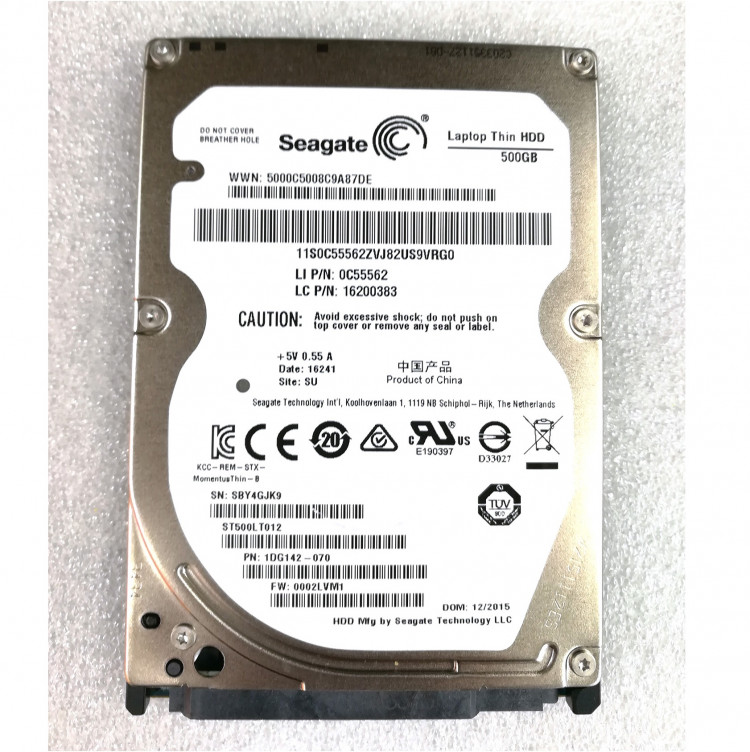 Жесткий диск 2.5" Seagate ST500LT012, 500 ГБ, 16 МБ, 5400 об/мин
