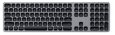 Satechi Aluminum Wireless Keyboard with Numeric Keypad Space Gray Bluetooth