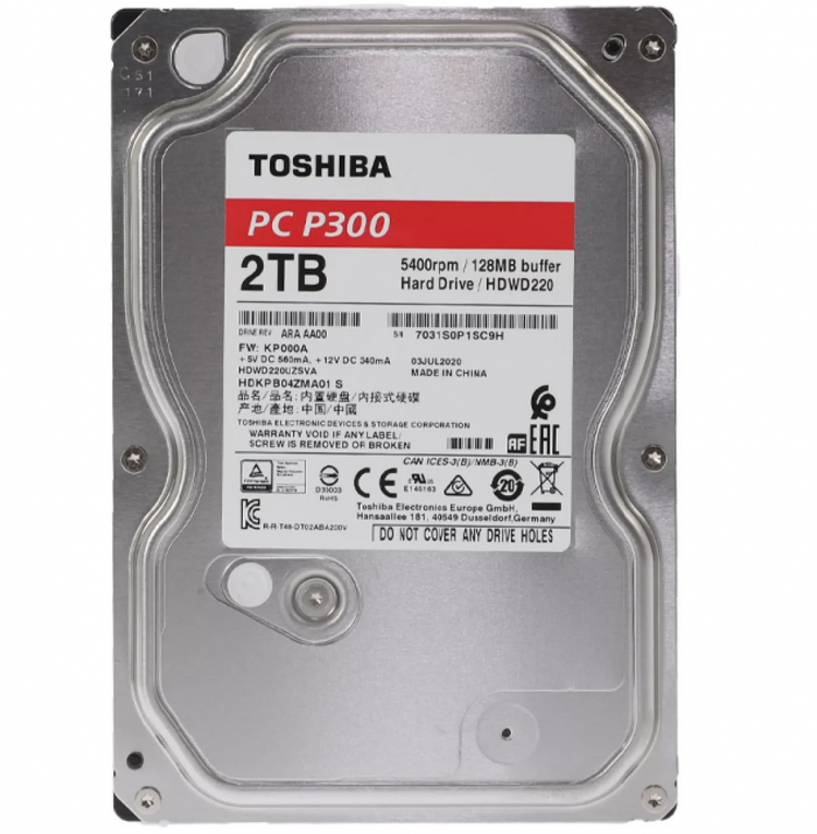 Жесткий диск Toshiba P300 2 ТБ HDWD220UZSVA