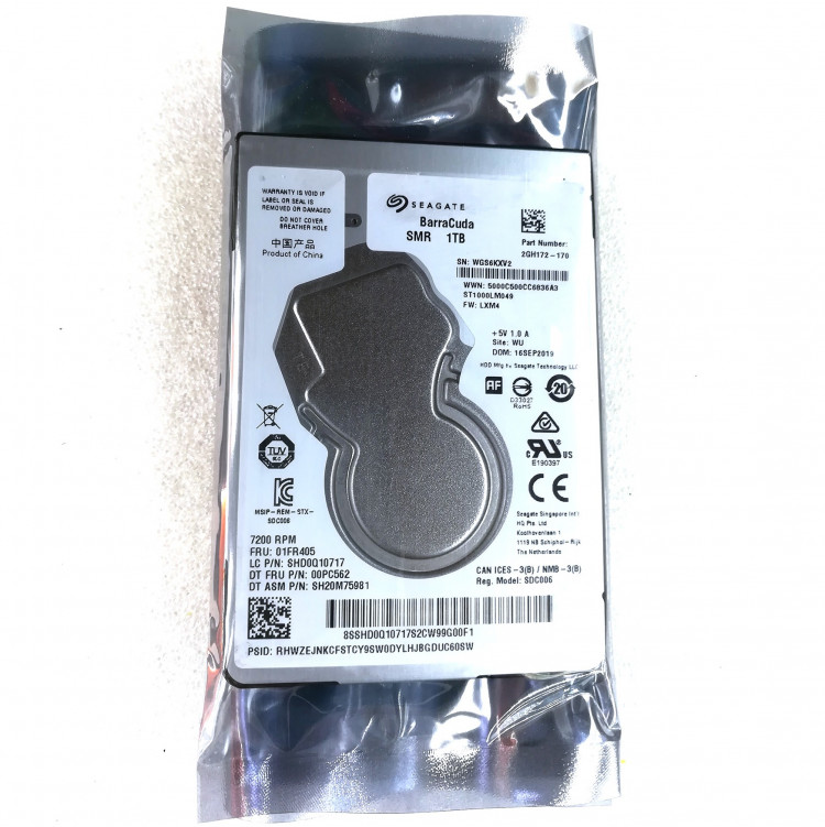 Жесткий диск 2.5" Seagate BarraCuda Pro 1 ТБ ST1000LM049,1000 ГБ,128 Мб, 7200 об/мин