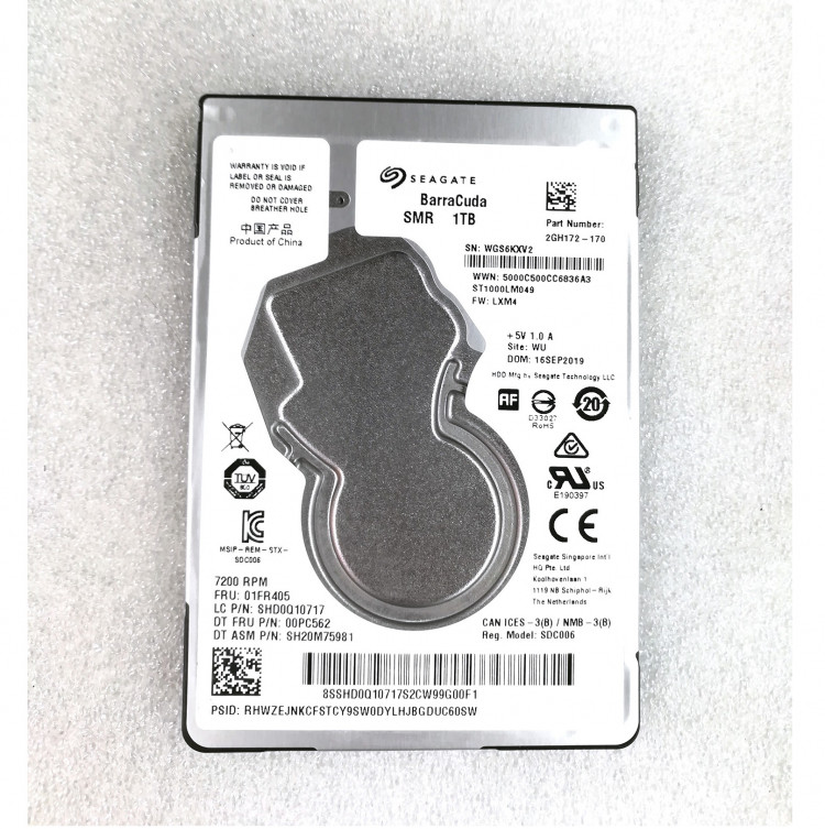 Жесткий диск 2.5" Seagate BarraCuda Pro 1 ТБ ST1000LM049,1000 ГБ,128 Мб, 7200 об/мин