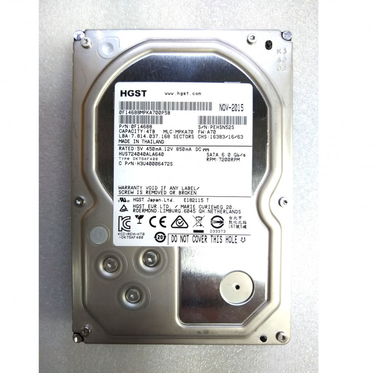 Жесткий диск hgst 4 tb hus724040ala640