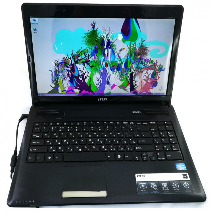 Ноутбук MSI CR640 15.6"(1366x768, Intel Core i3 2.1 ГГц, DDR3 8 ГБ, SSD 60 ГБ, Win10
