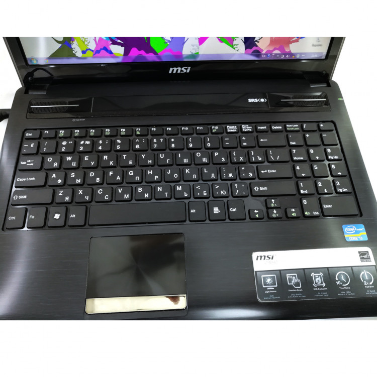 Ноутбук MSI CR640 15.6"(1366x768, Intel Core i3 2.1 ГГц, DDR3 8 ГБ, SSD 60 ГБ, Win10