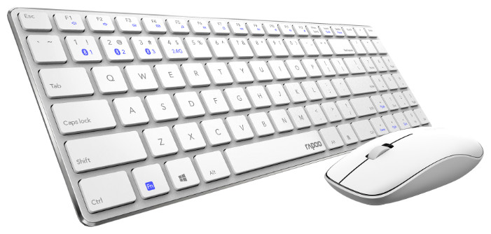 Клавиатура и мышь Rapoo 9300M White USB