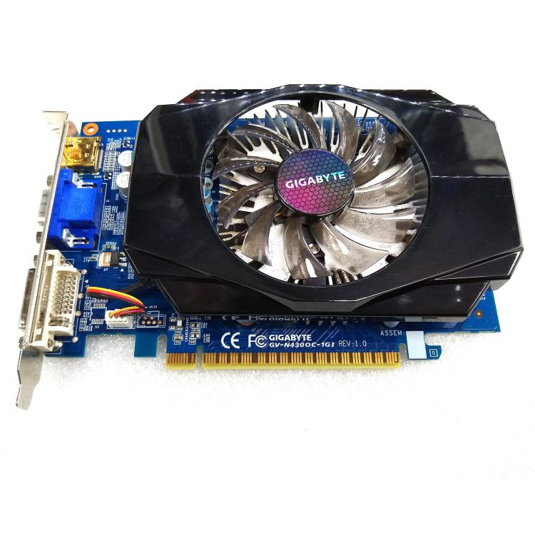 Видеокарта Gigabyte NVIDIA GeForce GT 430 1ГБ DDR3, (gv-n430OC-1gi)