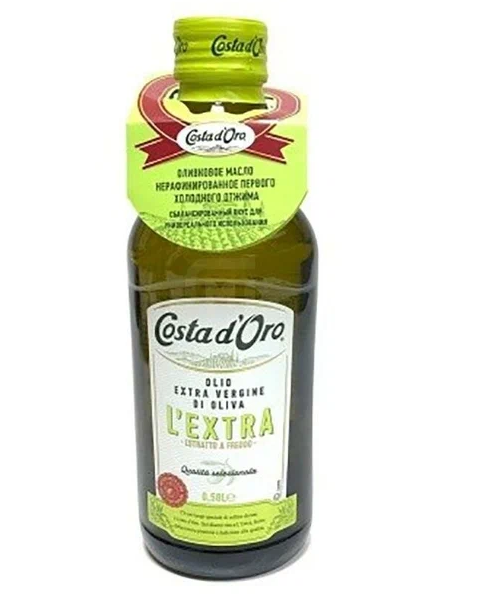 Оливковое масло Costa d'Oro L'Extra Extra Virgin нерафинированное, 500 мл