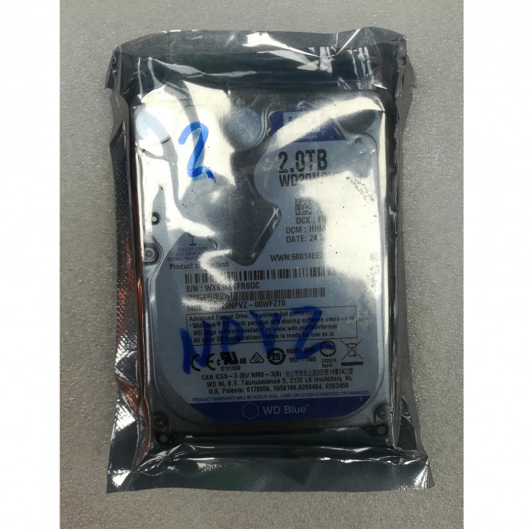 Жесткий диск 2,5" Western Digital WD Blue WD20NPVZ, 2 ТБ, 8 Мб, 5200 об/мин