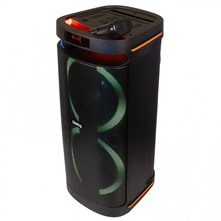 Акустическая колонка DIALOG Oscar AO-300, 80WRMS, Караоке с беспр. микр, BT+FM+USB+SD+LED