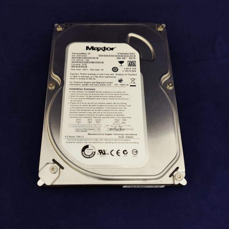 Жесткий диск Seagate STM3500418AS, 500 Гб, 16 МБ, 7200 об/мин.