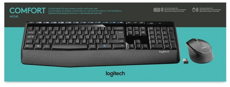 Logitech Wireless Combo MK345 Black USB