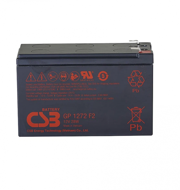 Аккумуляторная батарея CSB GP 1272 F2 28W 12В 7.2 А·ч