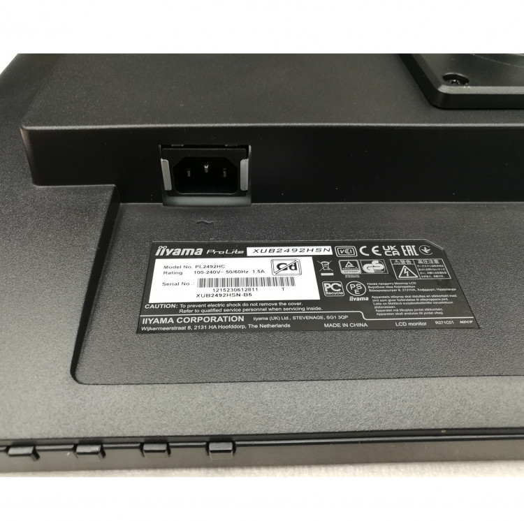 Монитор 23.8" Iiyama ProLite XUB2492HSN-B5, 1920x1080, 75 Гц, IPS, черный