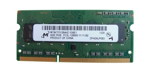 Micron 4 ГБ DDR3L 1600 МГц SODIMM CL11 MT8KTF51264HZ-1G