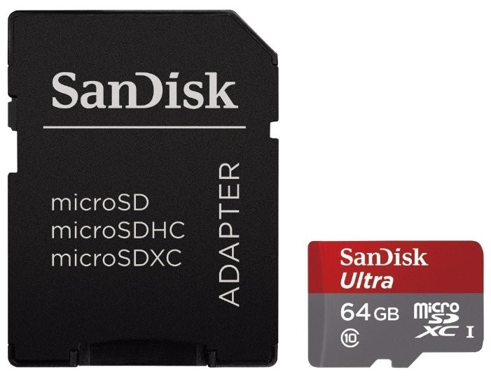 SanDisk Ultra microSDXC Class 10 UHS-I 48MB/s 64GB + SD adapter
