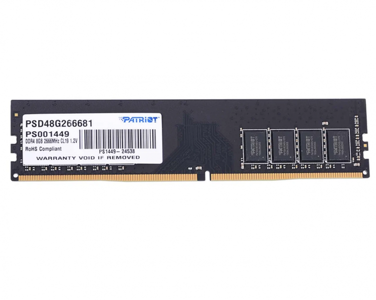 Оперативная память Patriot Memory SL 8 ГБ DDR4 2666 МГц DIMM CL19 PSD48G266681