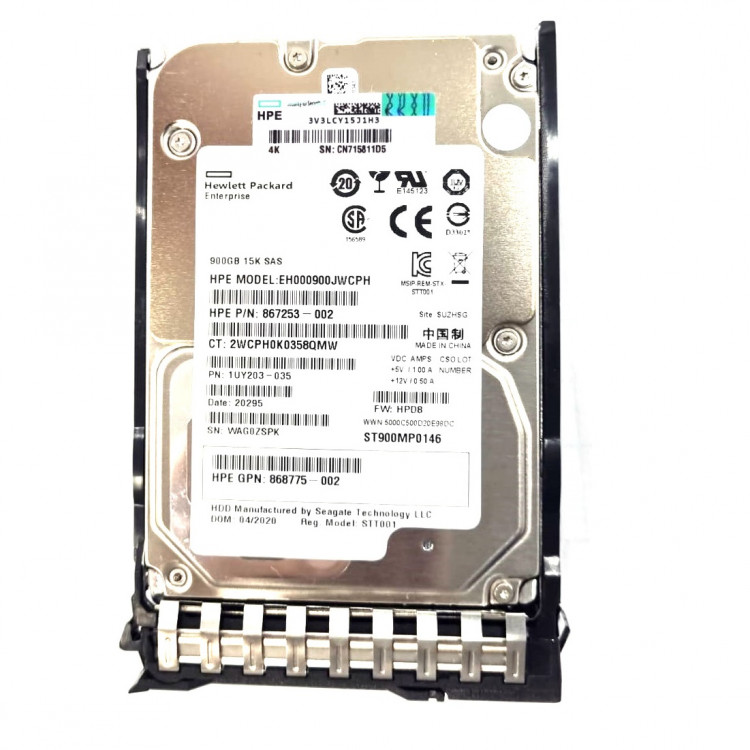 Жесткий диск EH000900JWCPH HP 867253-002 G8-G10 900GB 12G 15K 2.5 SAS
