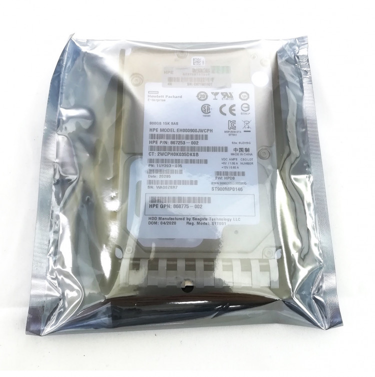 Жесткий диск EH000900JWCPH HP 867253-002 G8-G10 900GB 12G 15K 2.5 SAS