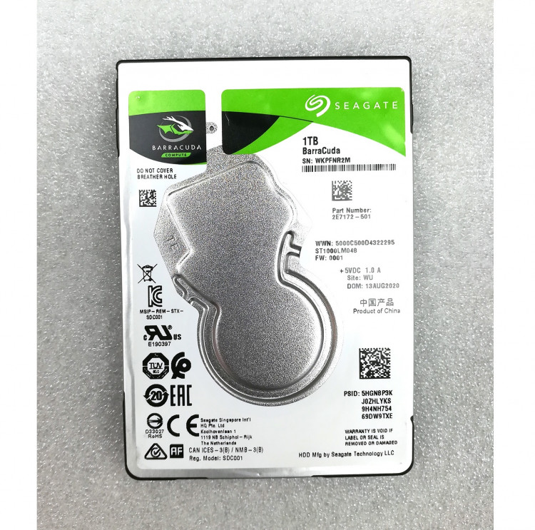 Жесткий диск 2.5" Seagate ST1000LM048,1000 ГБ,128 Мб, 5400 об/мин