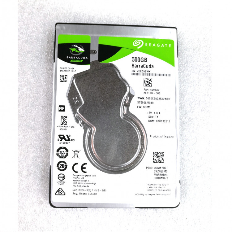 Жесткий диск 2.5" Seagate Barracuda 500 ГБ ST500LM030, 500 ГБ, 128 МБ, 5400 об/мин