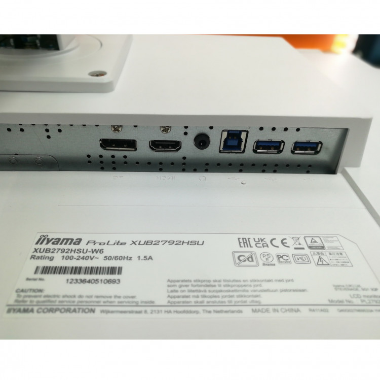 Монитор 27" Iiyama ProLite XUB2792HSU-W6, 1920x1080, IPS, 100Гц, белый