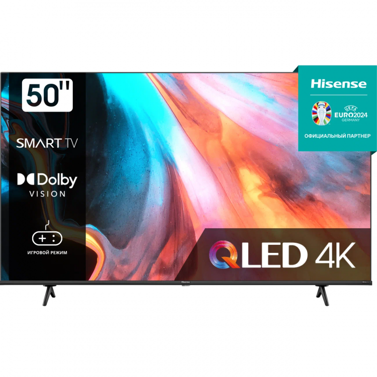 Телевизор 50" Hisense 50E7HQ, 4K UHD 3840x2160, 60Гц, черный