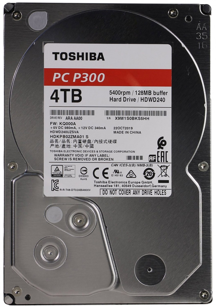 Toshiba P300 4 ТБ HDWD240UZSVA