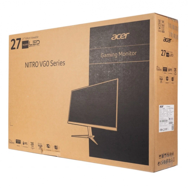 Монитор 27"Acer Nitro VG270UPbmiipx, 2560x1440, 144 Гц, IPS, черный