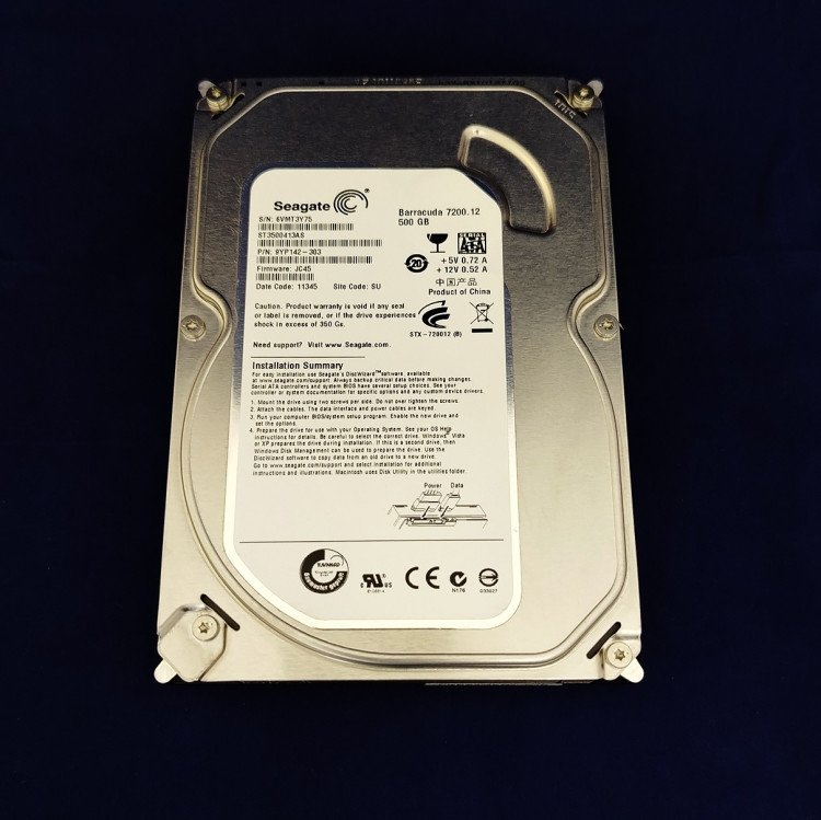 Жесткий диск Seagate ST3500413AS, 500 Гб, 16 МБ, 7200 об/мин.
