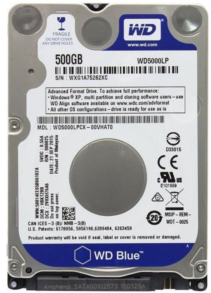 Western Digital WD Scorpio Blue 500 GB (WD5000LPVT)
