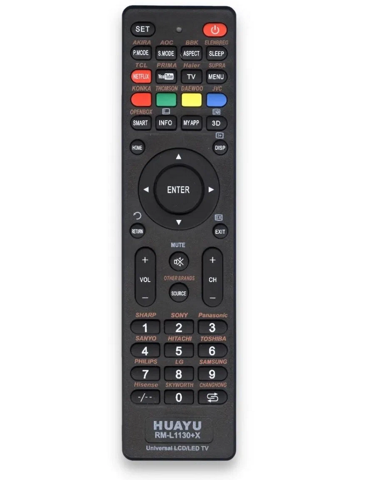 Пульт ДУ Huayu RM-L1130+X PLUS, черный
