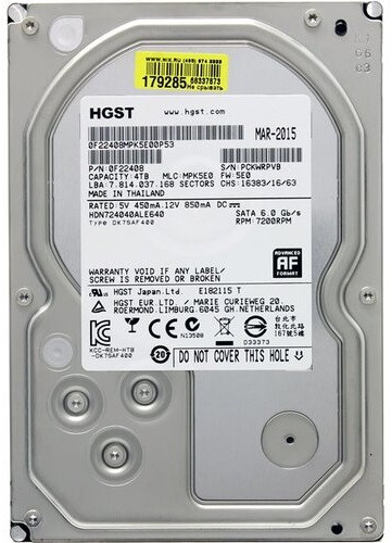 HGST 4 TB HDN724040ALE640
