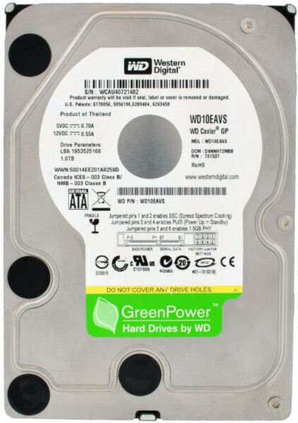 Western Digital 1 ТБ WD Caviar Green 1 TB (WD10EAVS)