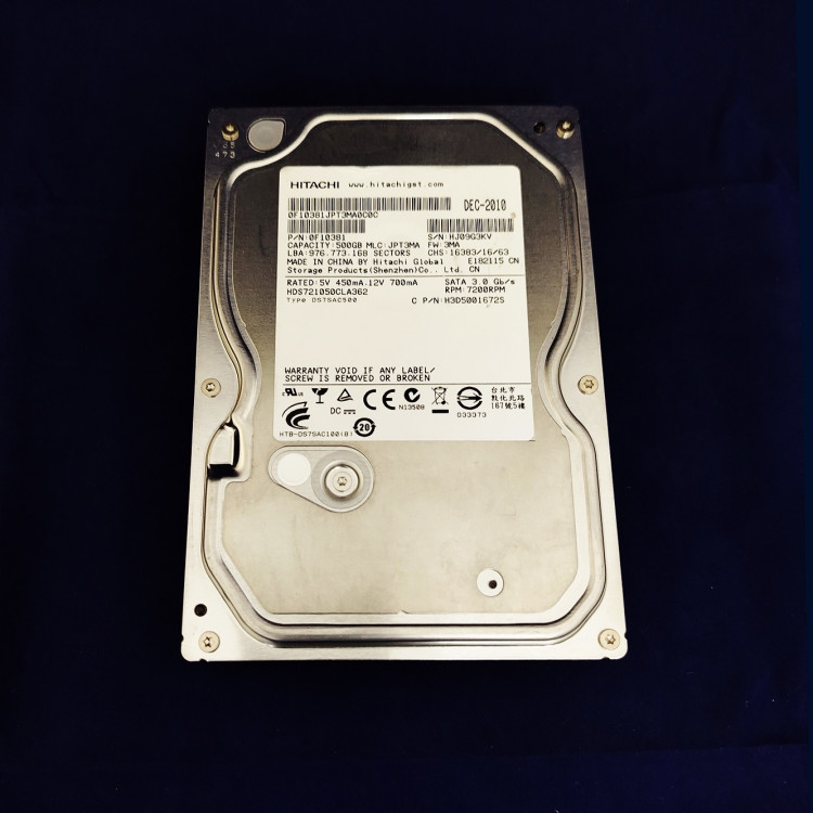 Жесткий диск HGST HDS721050CLA362, 500 Гб, 16 МБ, 7200 об/мин.