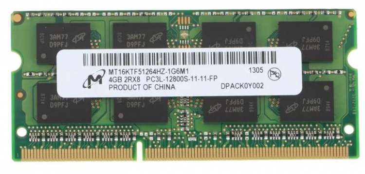 Micron 4 ГБ DDR3L 1600 МГц CL11 (MT16KTF51264HZ-1G6M1)