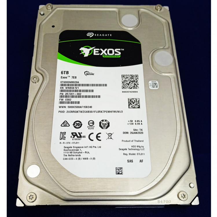Жесткий диск Seagate Exos 7E8 6 ST6000NM029A, 6ТБ, SAS 