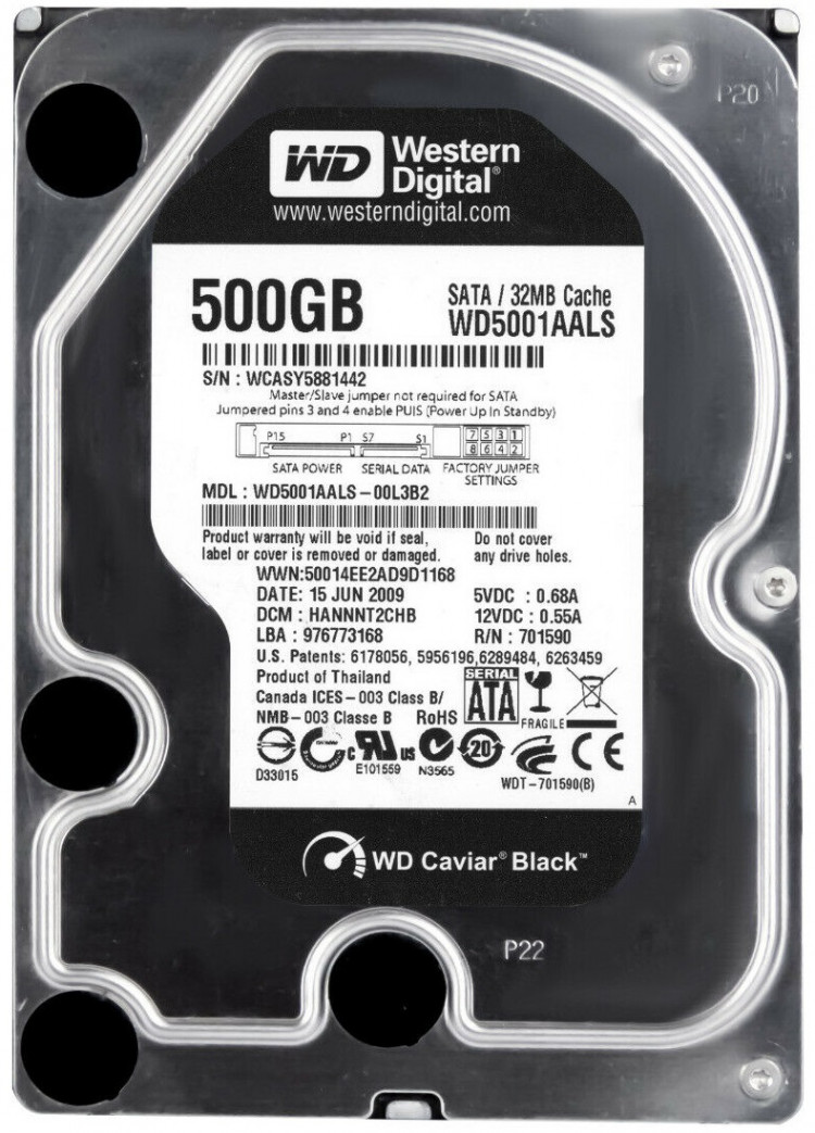 Жесткий диск Western Digital 500 GB WD5001AALS