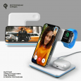 Беспроводное зарядное устройство Deppa Charging Stand Neo 3in1 (QIWCP2F)(24017), 20 Вт белое 