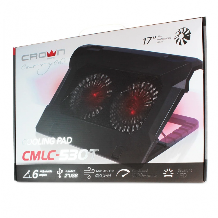 Подставка для ноутбука CROWN MICRO CMLC-530T, черный