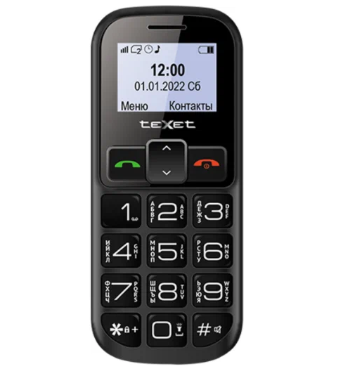 Мобильный телефон Texet B322, черный 