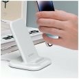 Беспроводное зарядное устройство Deppa Charging Stand (QIWCPQC3)(24020), 15 Вт белое
