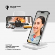 Беспроводное зарядное устройство Deppa Charging Stand (QIWCPQC3)(24020), 15 Вт белое