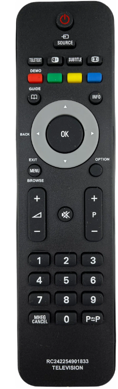 Пульт для телевизора Philips Huayu 242254901833, черный