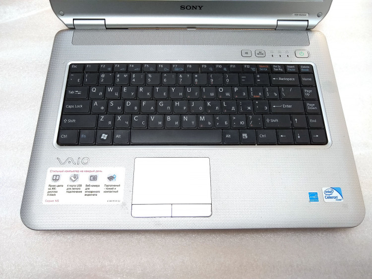Ноутбук Sony VAIO VGN-NS31ER, 15.4", Intel Celeron M 900 2.2ГГц, 2ГБ 250ГБ, Intel GMA 4500MHD, Windows 10, серебристый
